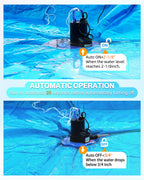 AgiiMan 1HP Automatic Pool Cover Pump, Submersible Sump Pump, Light Blue