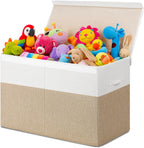 85L Large Toy Storage Box with Lid Divider Foldable Toy Chest