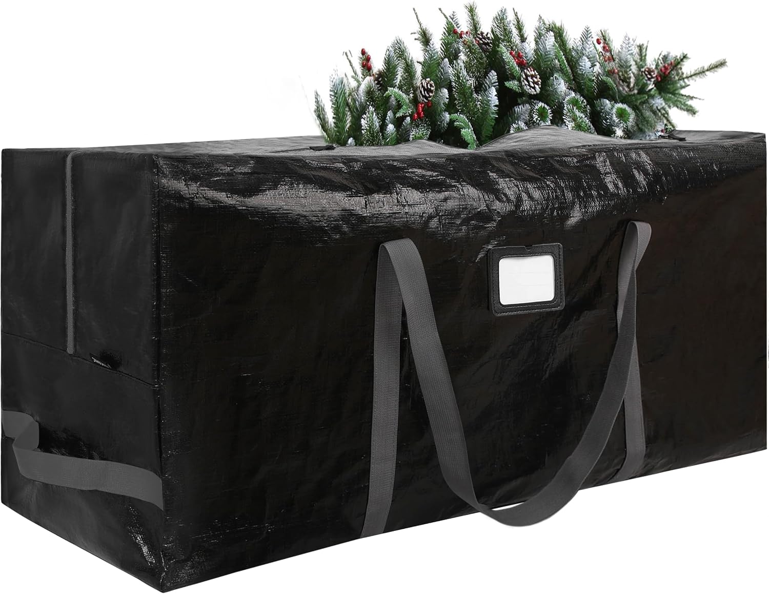 Large Christmas Tree Storage Bag Heavy Duty 9 Ft (Black) | Protects From Moisture & Dust, Holiday Storage