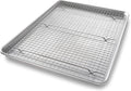 1607CR Bakeware Extra Large Sheet Baking Pan and Bakeable Nonstick Cooling Rack Set, XL, Metal