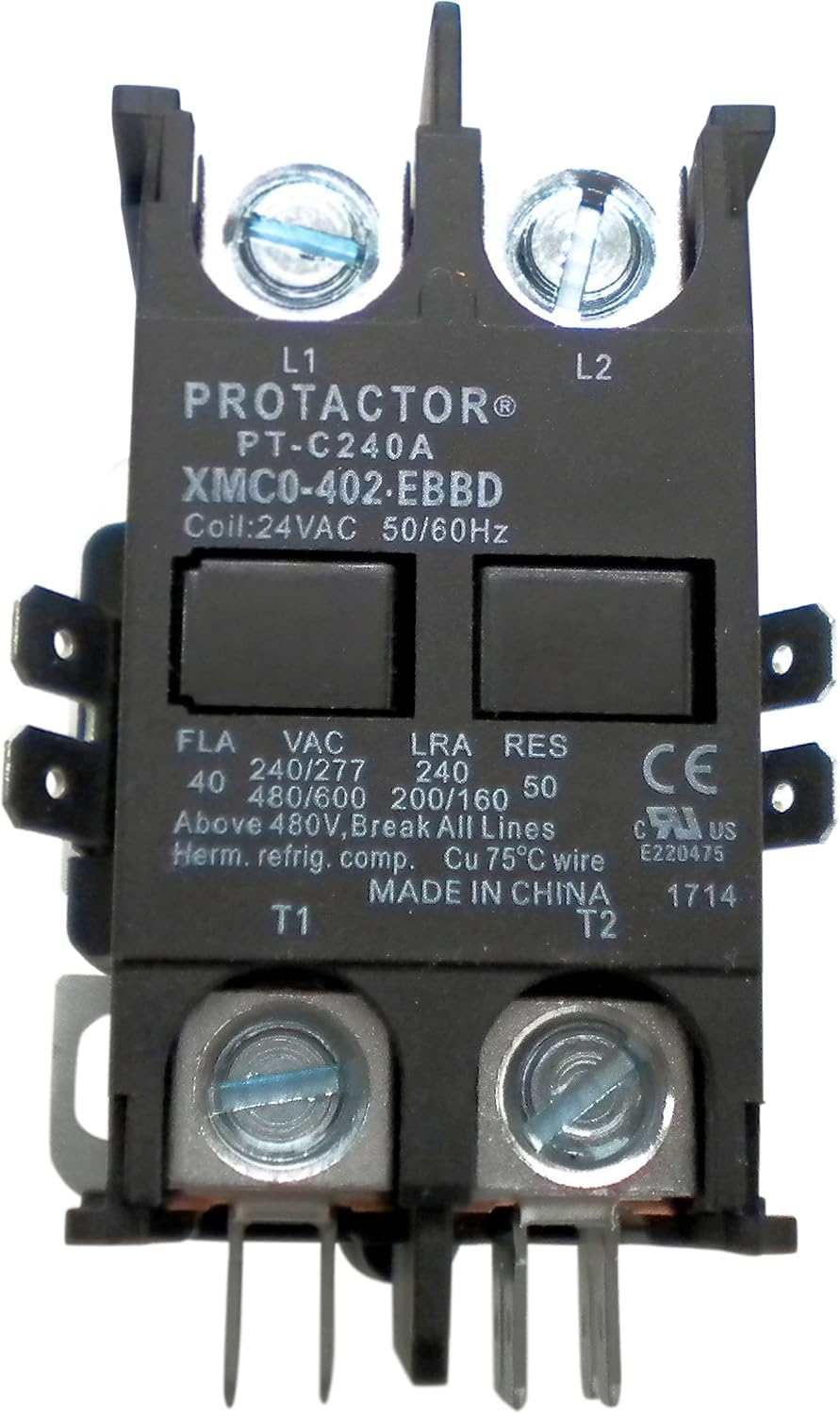 Contactor 2 Pole 40 Amp Replaces Carrier - Bryant - Payne