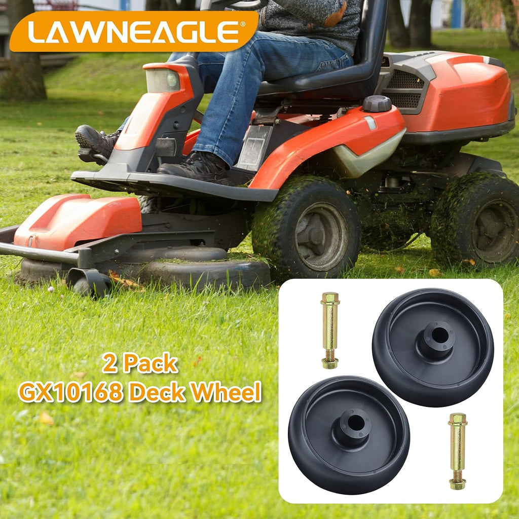 2 Pack GX10168 Deck Wheels with Bolts for John Deere L110 Mowers