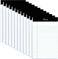Legal Notepads 5x8, Pack of 12 - Perforated Narrow Ruled Writing Pad - Premium Thick Paper, No Ink Bleeding - Blank