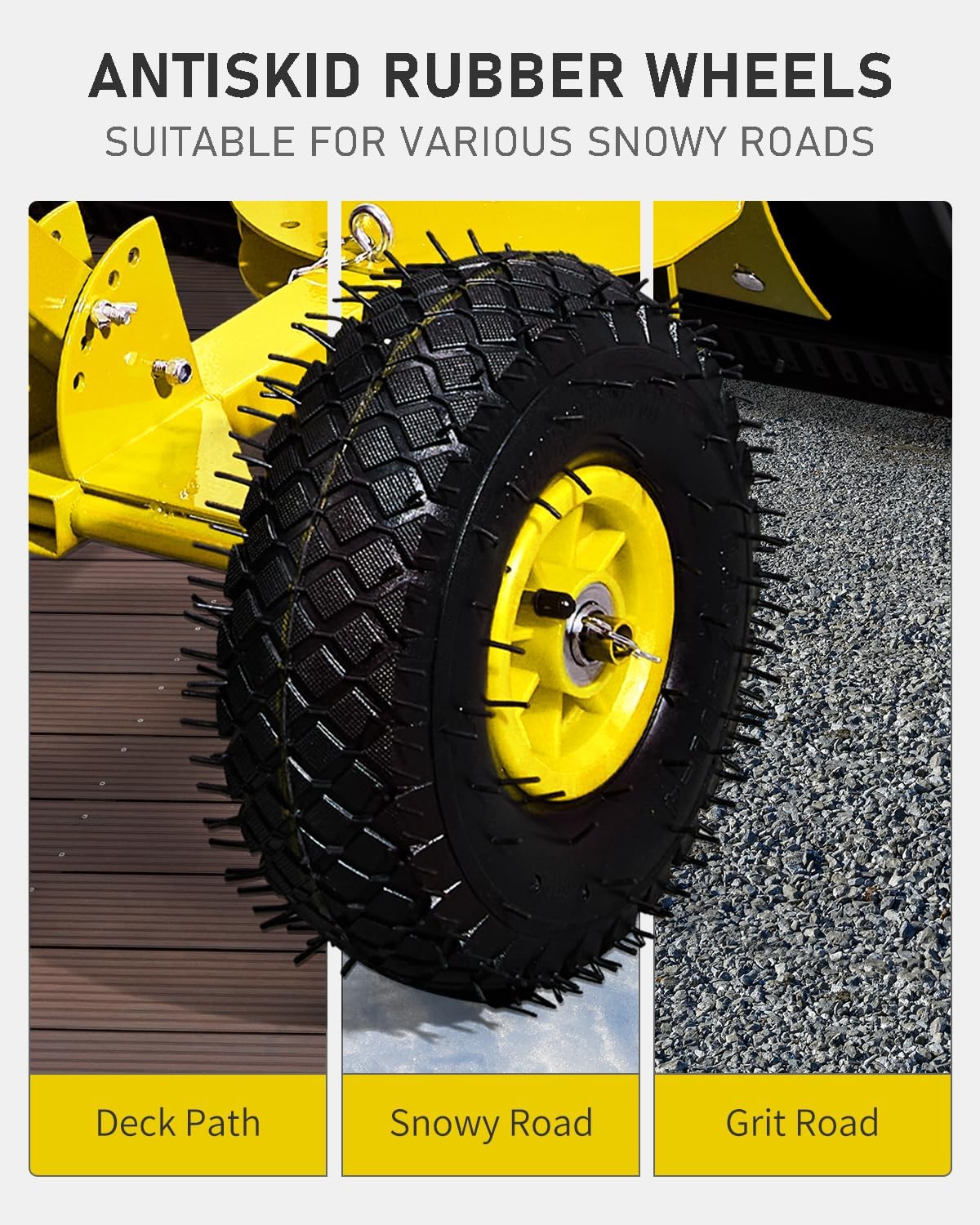 Snow Shovel with Wheels, 29" Wide 18" Long Snow Plow Shovel Angle & Height Adjustable Padded Handle Efficient Snow