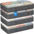 90L Under Bed Storage Containers, Closet Organizers and Storage Bins, Foldable Underbed Storage Bags for Linen