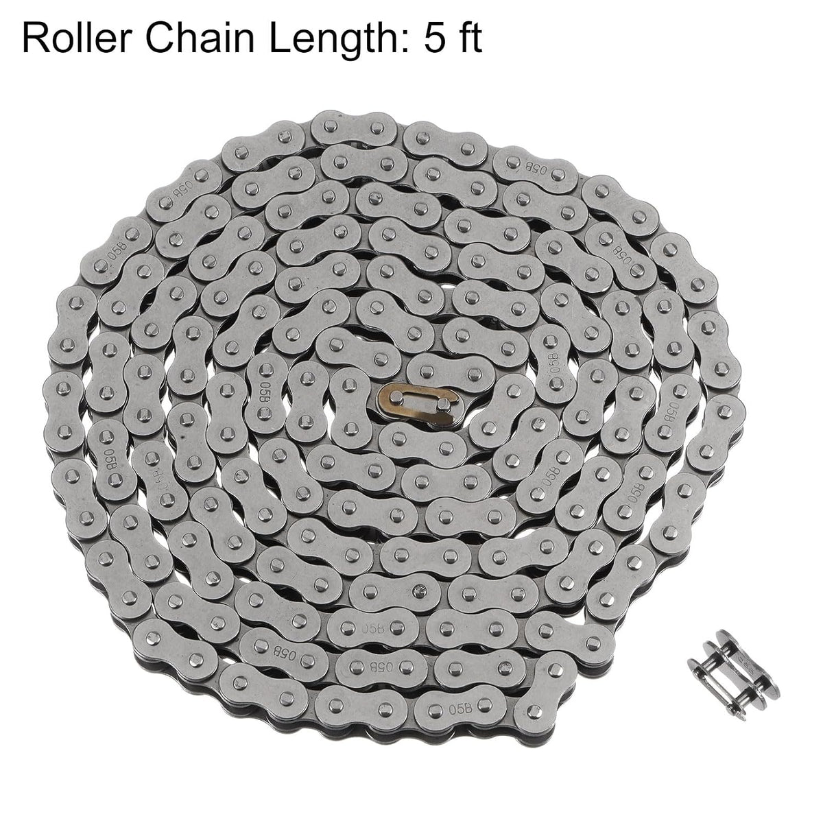 uxcell 05B Metric Standard Roller Chain, 5 Feet Carbon Steel Chains 8mm