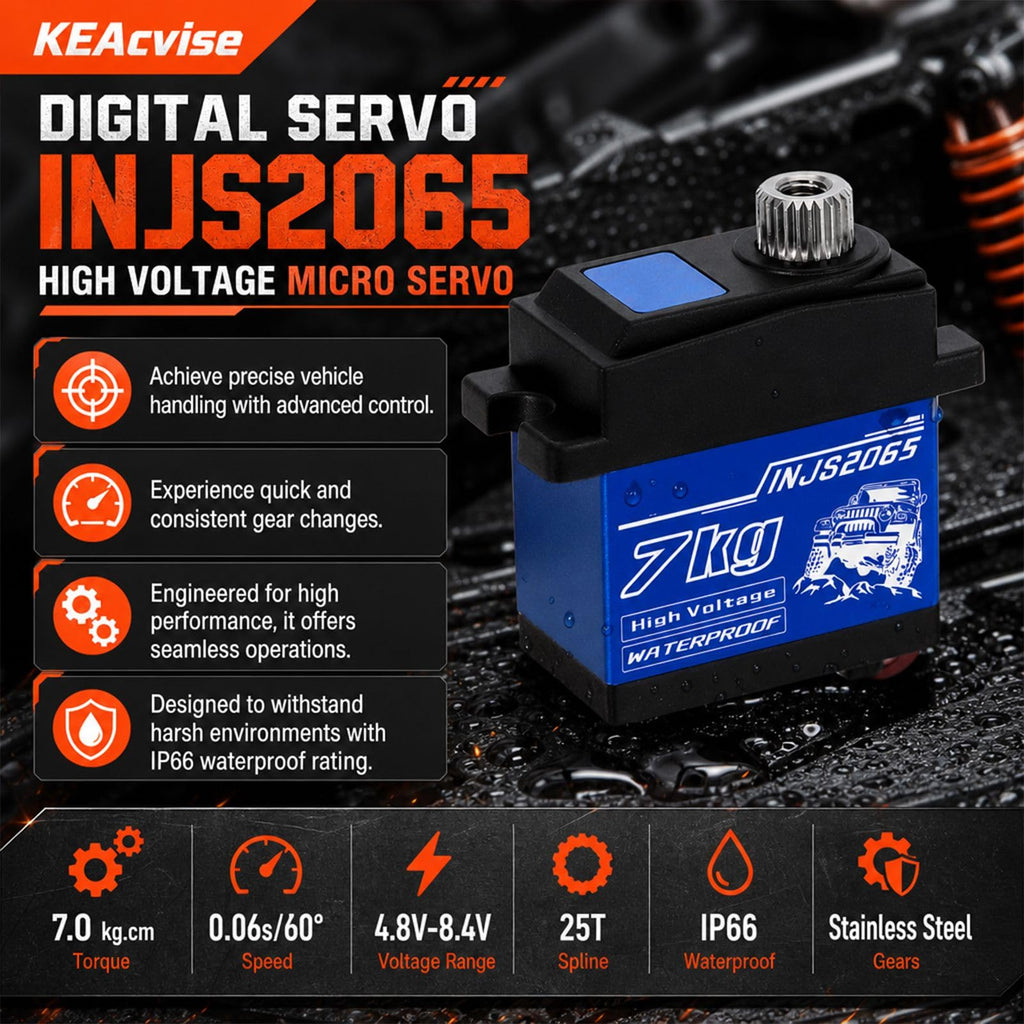 KEAcvise 2-Pack 7KG Sub-Micro Digital Servo, Waterproof, 180°