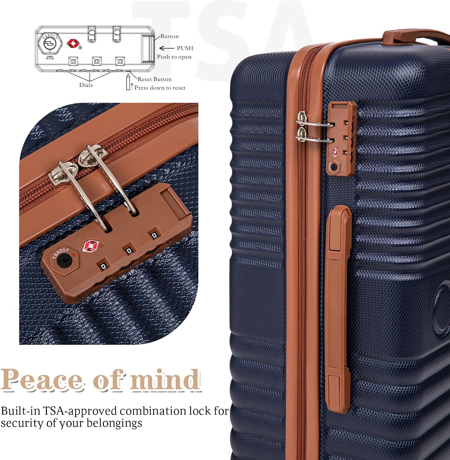 Carry on Luggage 22x14x9 Airline Approved, Suitcases with Wheels Hardshell, Lightweight Hardside Luggage Set with TSA