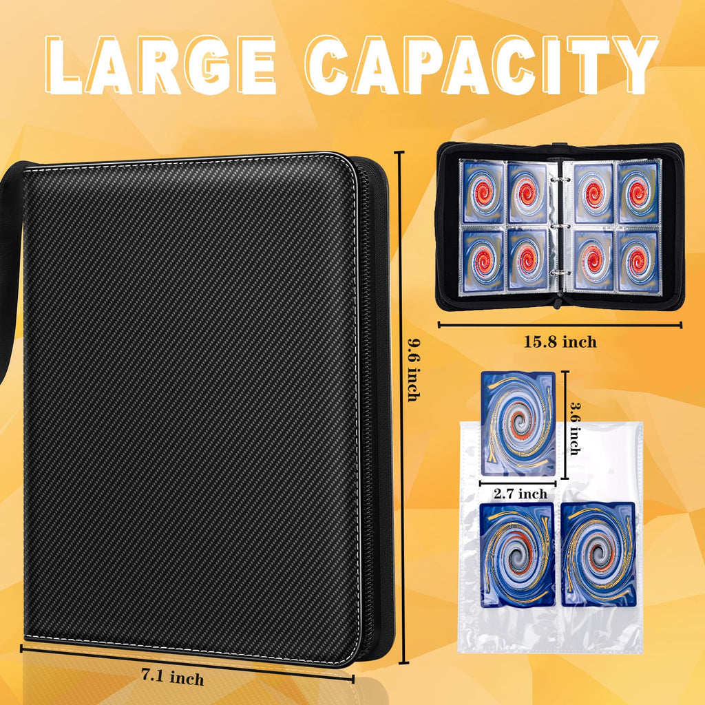 Card Binder 4 Pocket‑Holds Up to 400 Cards