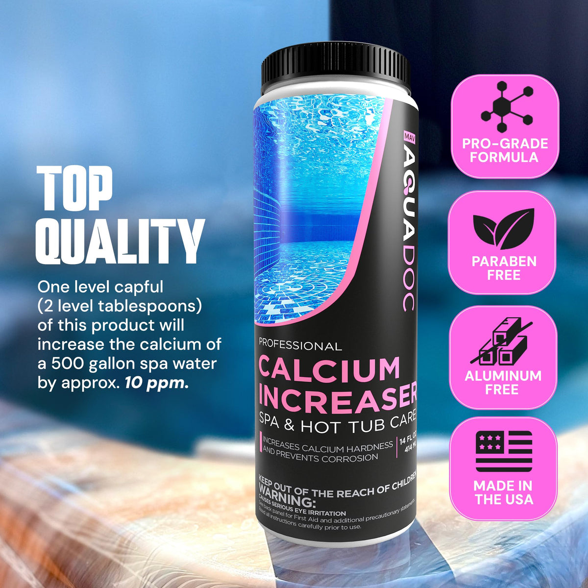 AquaDoc Spa Calcium Hardness Increaser for Hot Tubs - 14 oz
