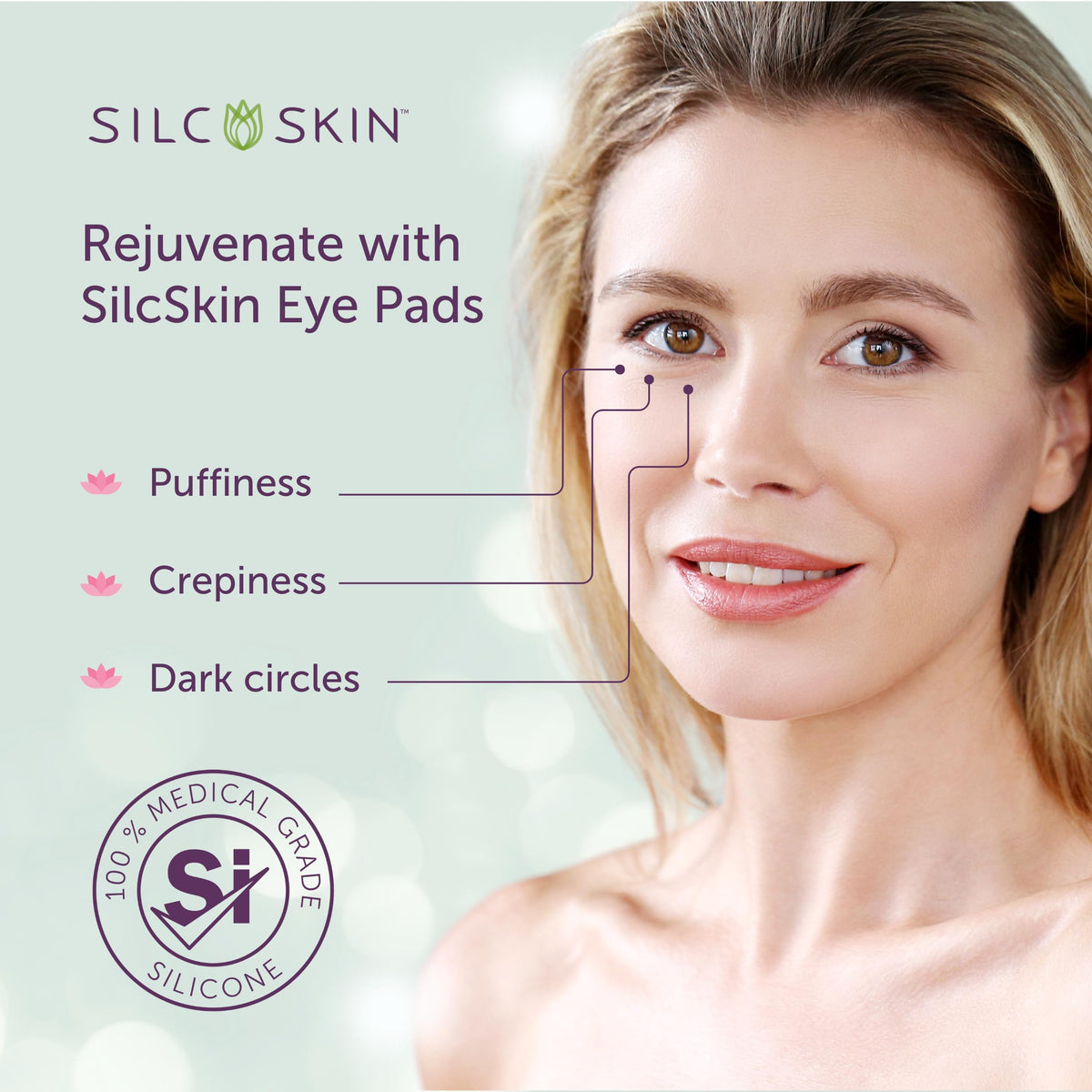 Silicone Eye Pads For Fine Lines, 180 Day Supply