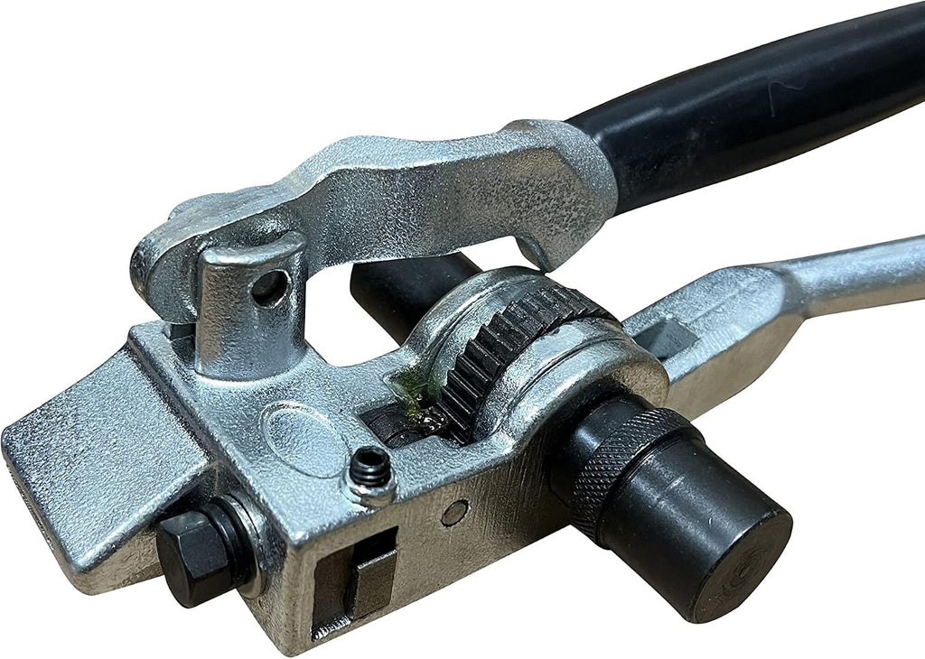2-in-1 Stainless Steel Strapping Tensioner Piler Banding Tools, Fastening Cutting and Hammering Straps Packing