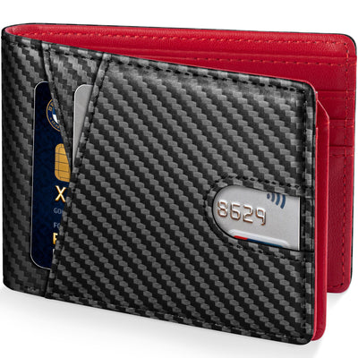 Premium Crazy Horse Leather Wallet for Men-Handcrafted Vintage Bifold Wallet with 11 Card Slots,2 ID Windows & 2 Cash