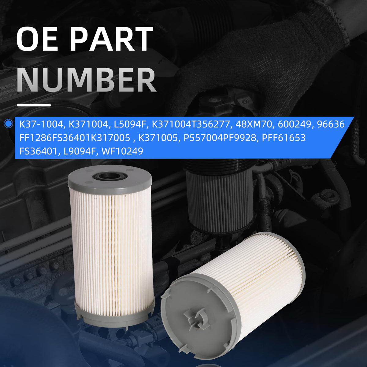 Loautong 4 Pack K37-1004 Fuel Filter Fits for Peterbilt for Paccar MX13