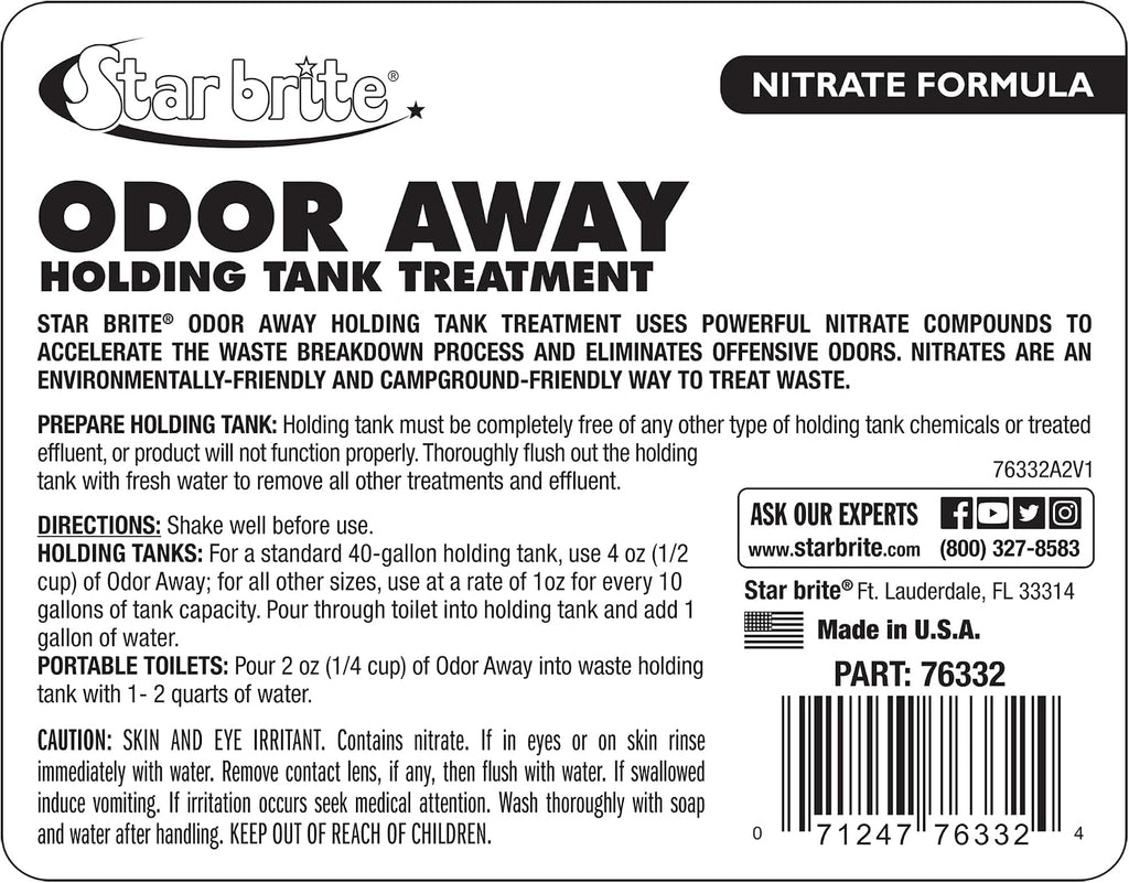 Odor Away Holding Tank Treatment - Nitrate Formula