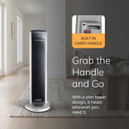 29" Ceramic Tower Space Heater with Remote Control - Black - 5586