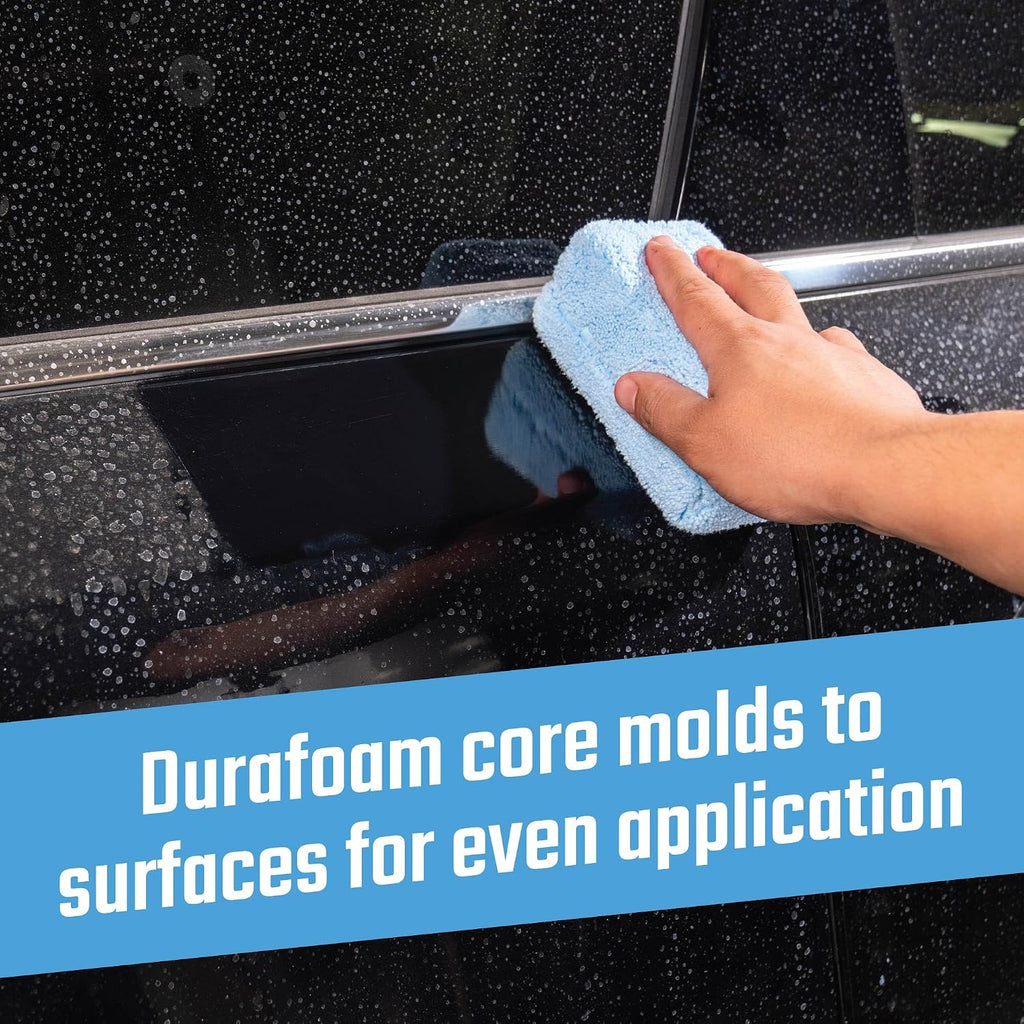 Premium Microfiber Applicator Pads, Soft Foam Core, 8 Pack | Ultra-soft foam-core pads apply sealants, dressings and