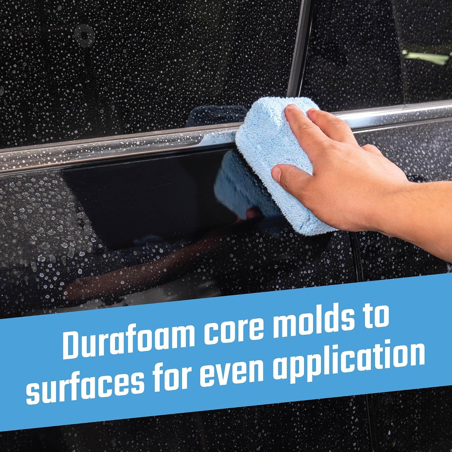 Premium Microfiber Applicator Pads, Soft Foam Core, 8 Pack | Ultra-soft foam-core pads apply sealants, dressings and