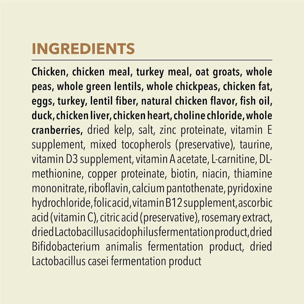 Dry Cat Food Senior Entrée Chicken Turkey and Duck 4lb Bag