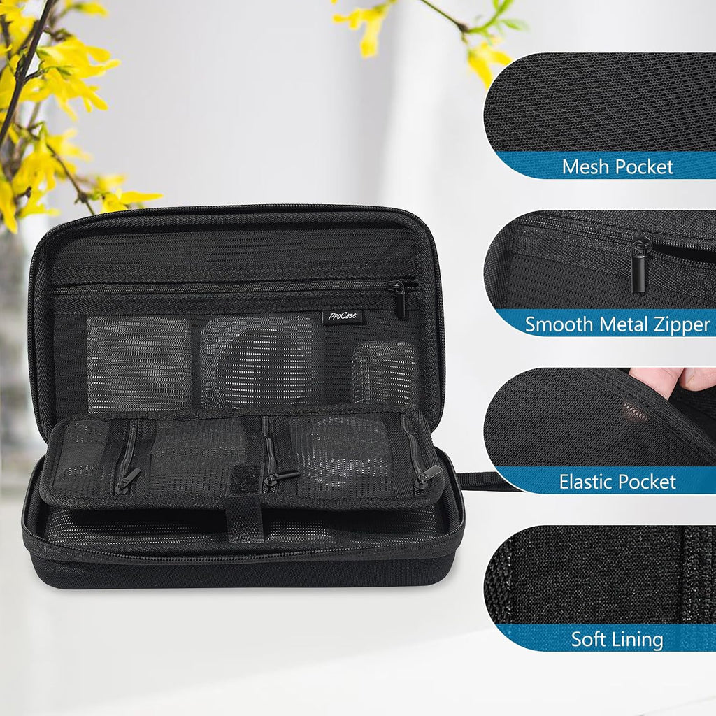 Large Hard Travel Electronic Organizer Case for MacBook Power Adapter Chargers Cables Tech Organizer Hard Drive USB