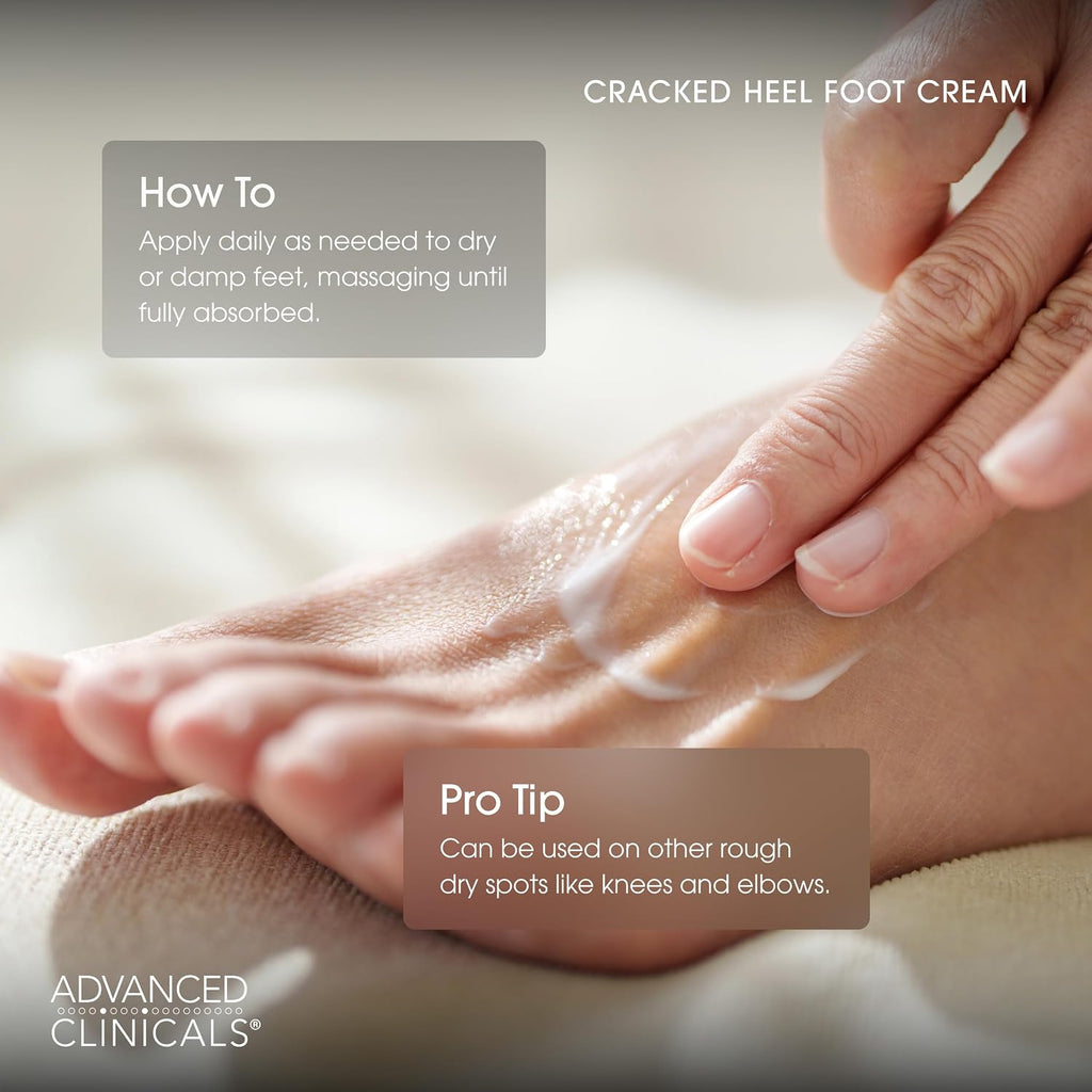 Cracked Heel Foot Cream Skin Care Moisturizer Lotion For Feet W/Shea Butter | Helps Heal Cracked Skin, Rough Spots