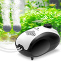 Aquarium Air Pump, 5W Dual Outlet Fish Tank Air Pump | Adjustable Airflow Oxygen Pump, Quiet Bubbler Aerator Pump