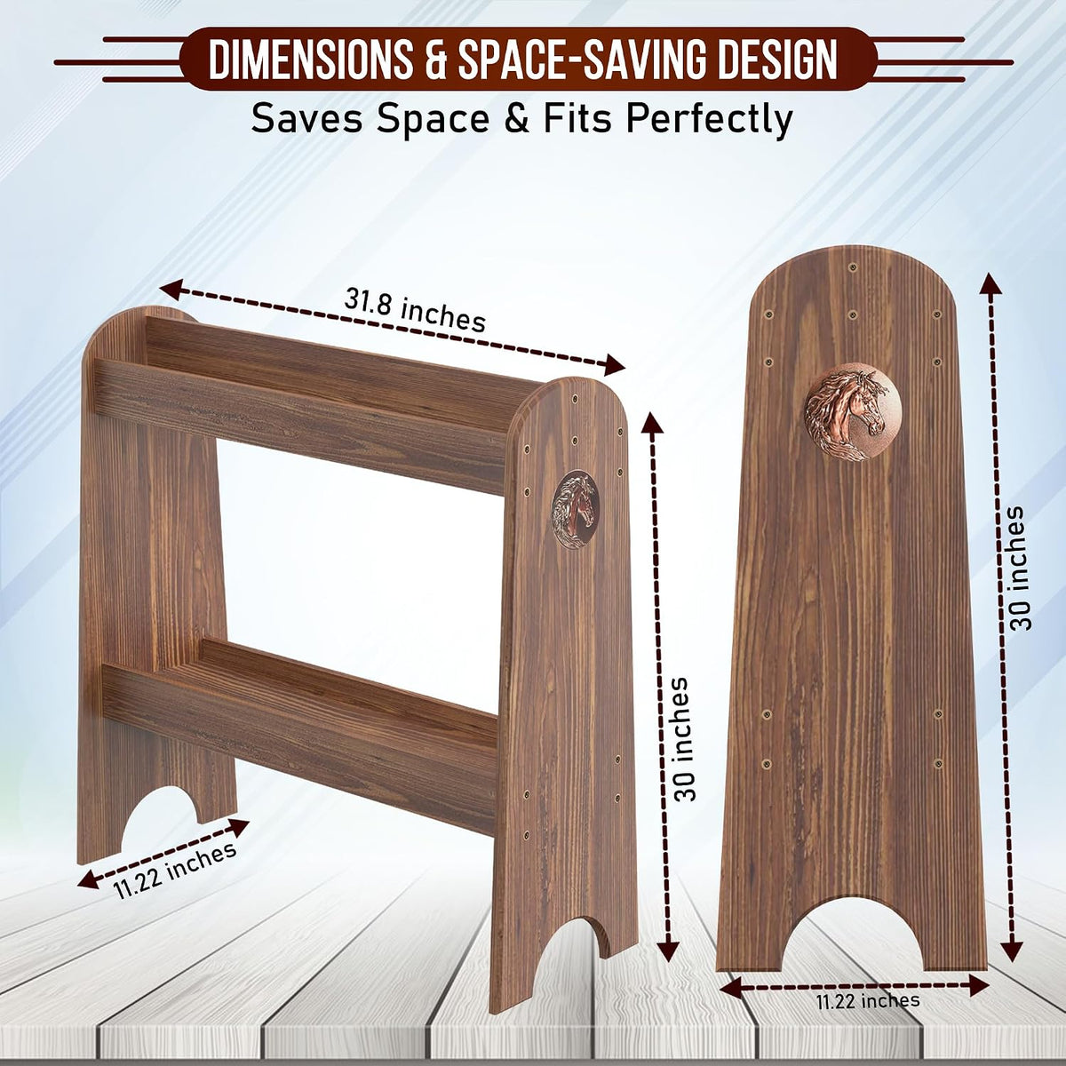 Pine Wood Saddle Rack | Ideal Saddle Stand for Horse Gear and Horse Tack Organizers | Suitable for Displaying Trophy