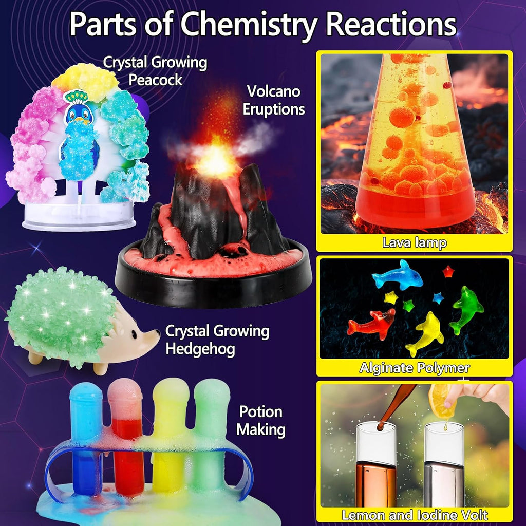 300+ Experiments Science Kit for Kids Chemistry Set S.T.E.M Toys | with Lab Manual, Volcano, Crystal Growing, Dig