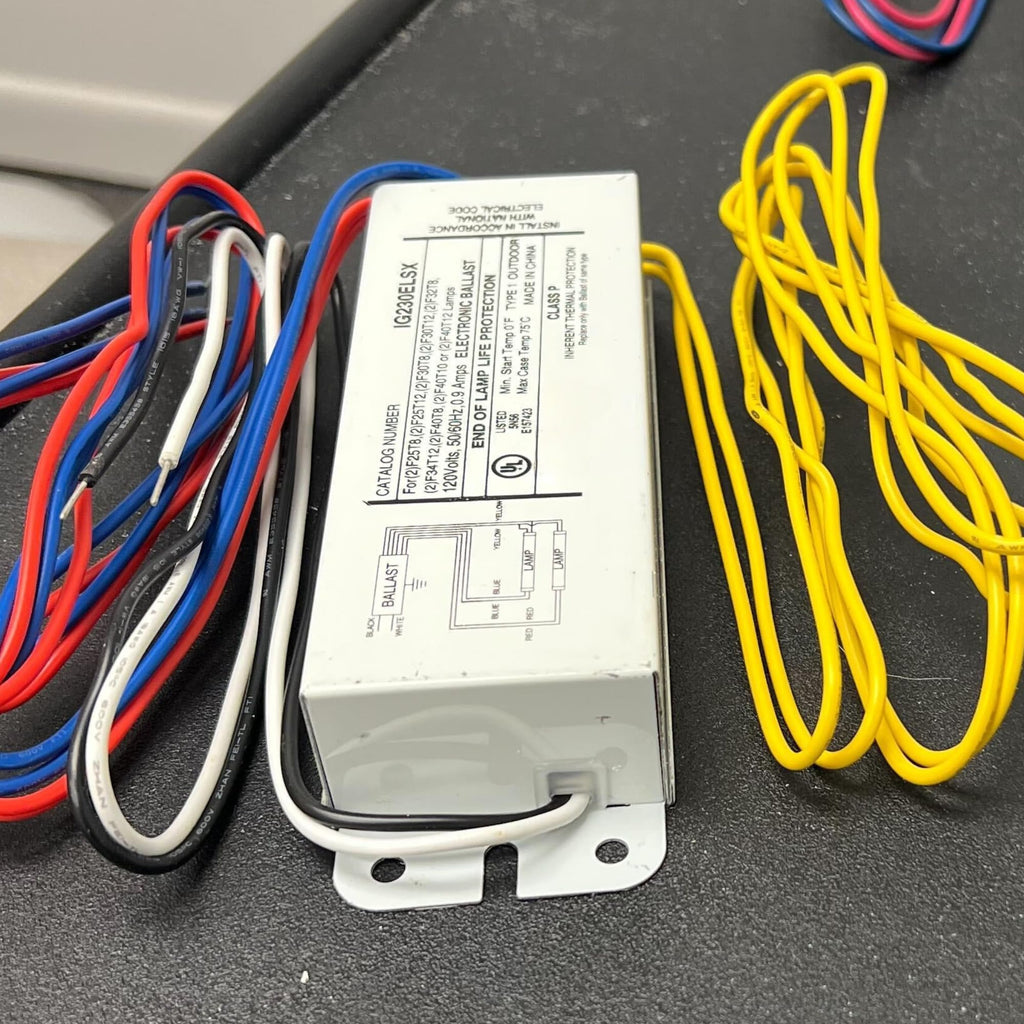 2-Lamp Rapid Start Electronic Ballast Replacement, T8/T12, White
