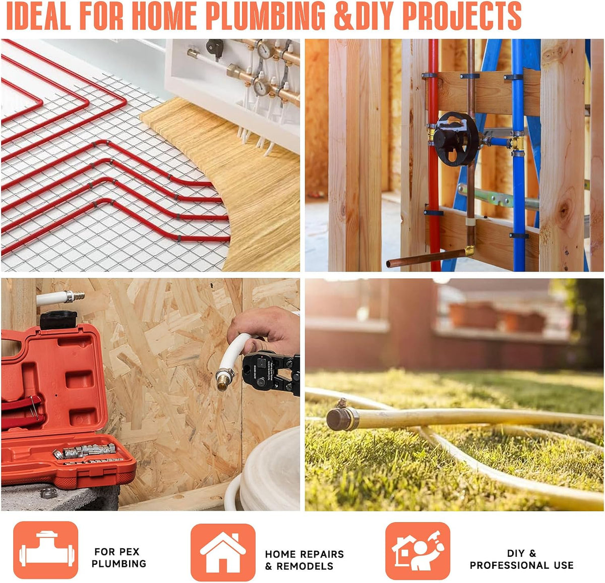 66pcs 3/4 pex crimp rings for PEX Tubing Pipe Fitting Connections