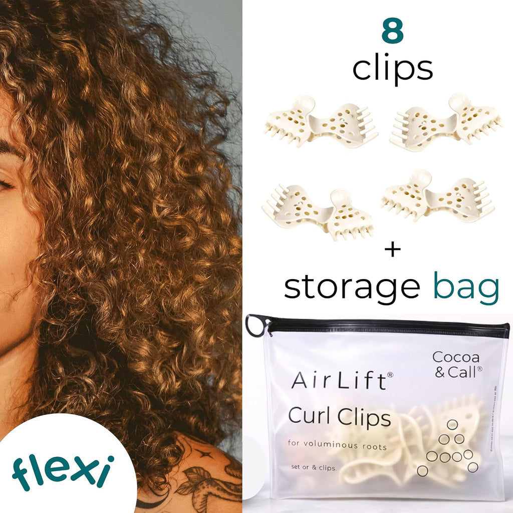 8-Pack Root Lifting Hair Clips - Volumizing Curl Clip Set