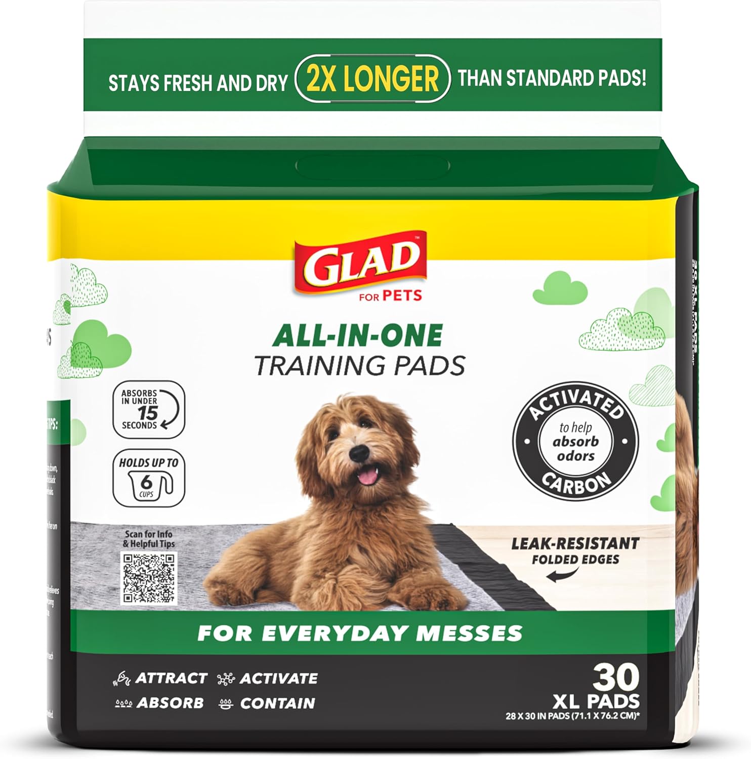 for Pets Extra Large Charcoal Training Pads for Dogs and Puppies, Activated Carbon Odor Control, 6-Layer Absorbent