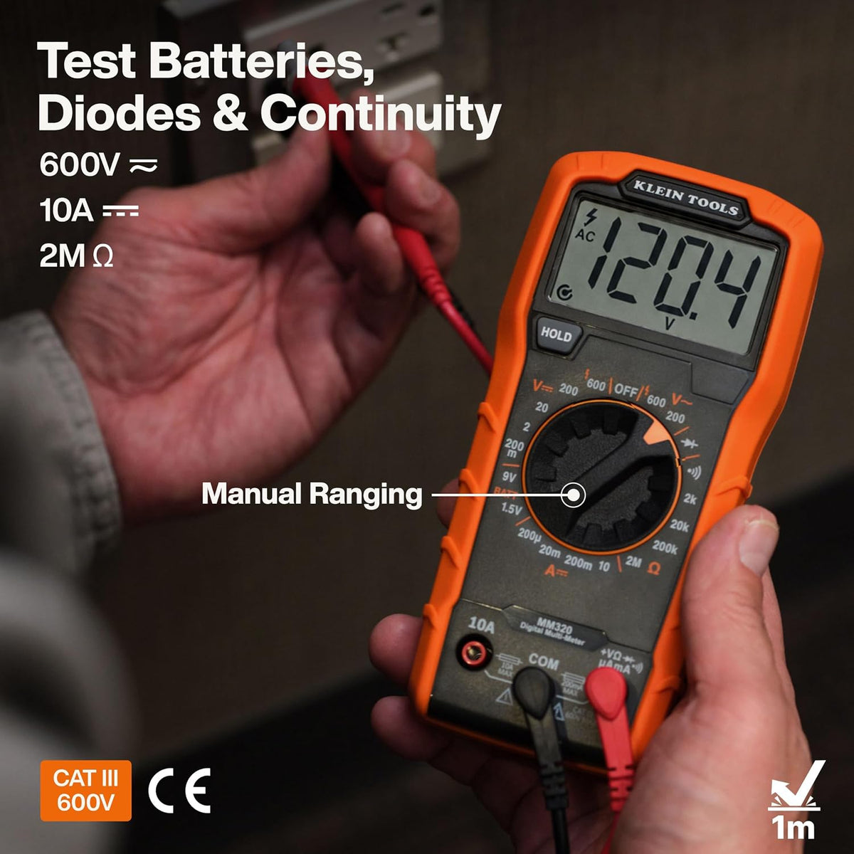 69149P Electrical Test Kit with Digital Multimeter, Non-Contact Voltage Tester and Electrical Outlet Tester, Leads