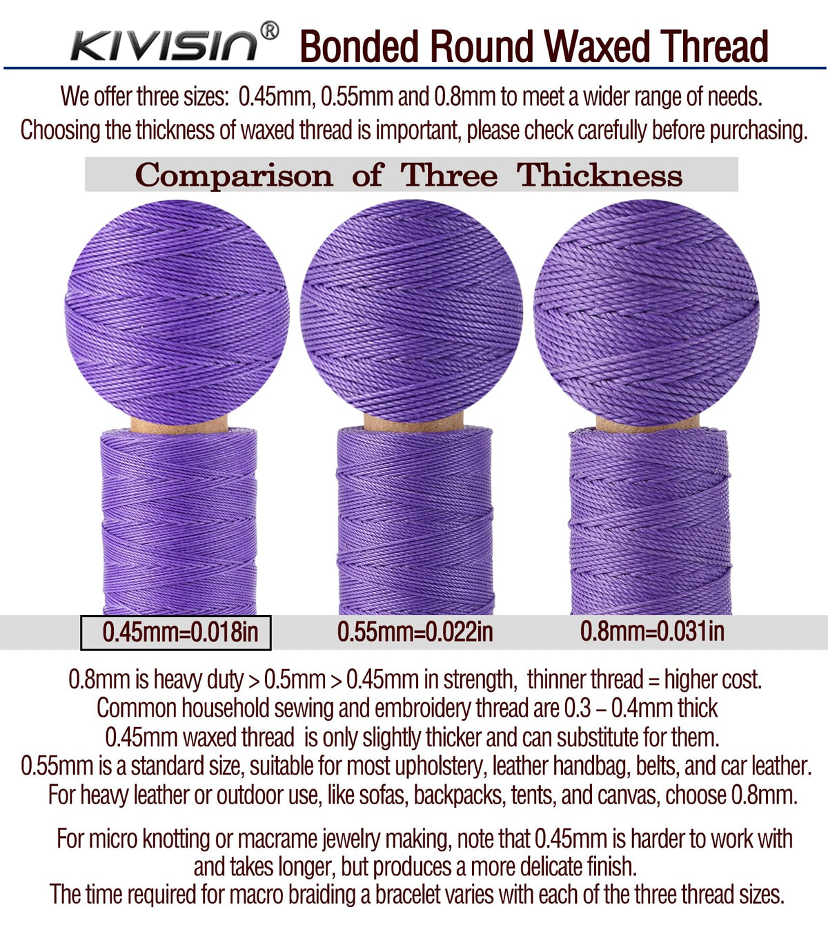 12 Trend-Inspired Colors 0.45mm Waxed Thread for Beading & Micro Macrame