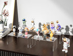2-PC Large Clear 5mm Thick Acrylic Display Risers, 8x4x4.5 IN