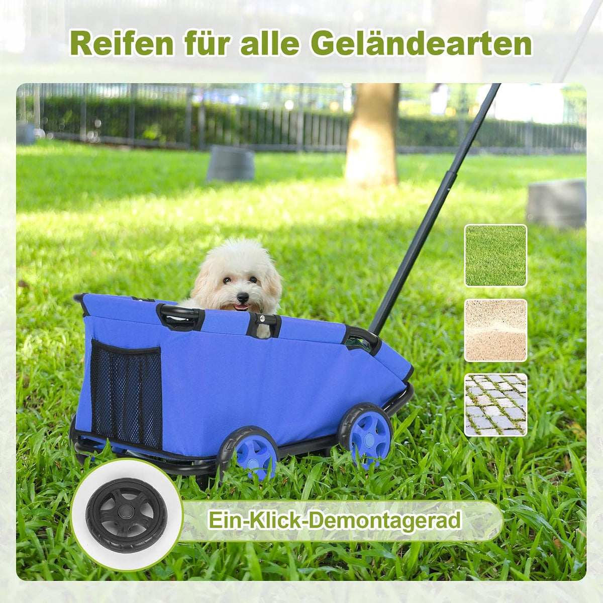 Mini Dog Strollers for Mini Pets, Foldable Multifunctional Shopping Carts with Extendable Pull Handle, Doggie Wagon