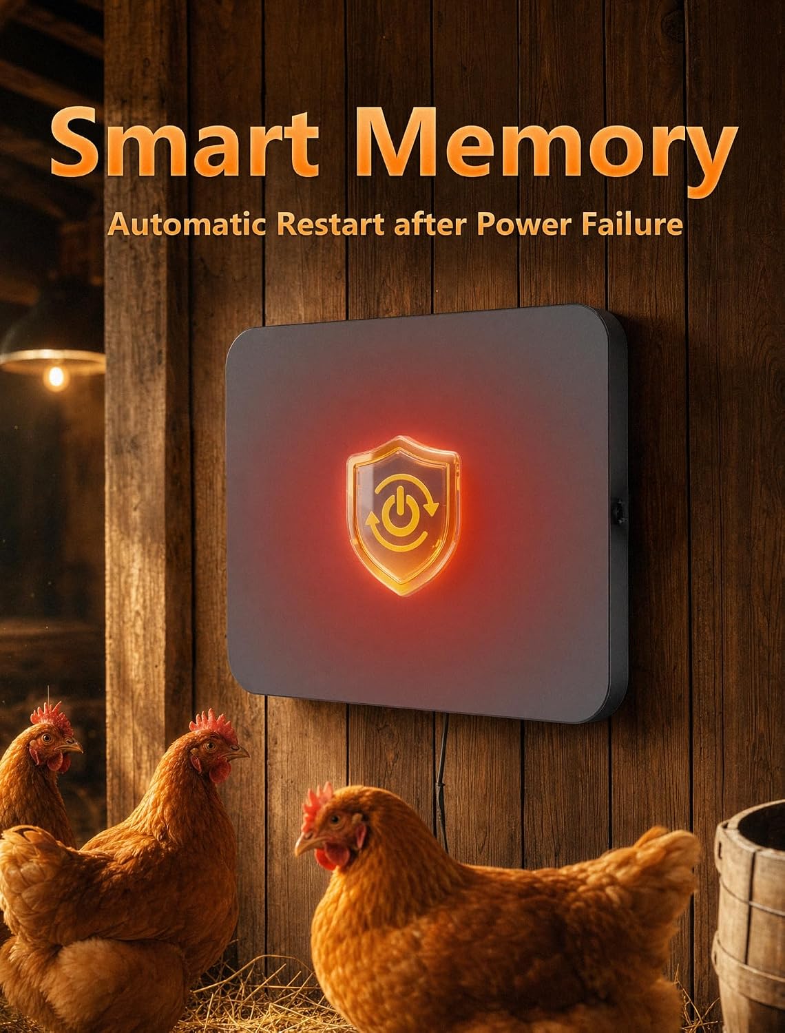 2026 Chicken Coop Heater, 200W UL Certified Brooder Plate, Black