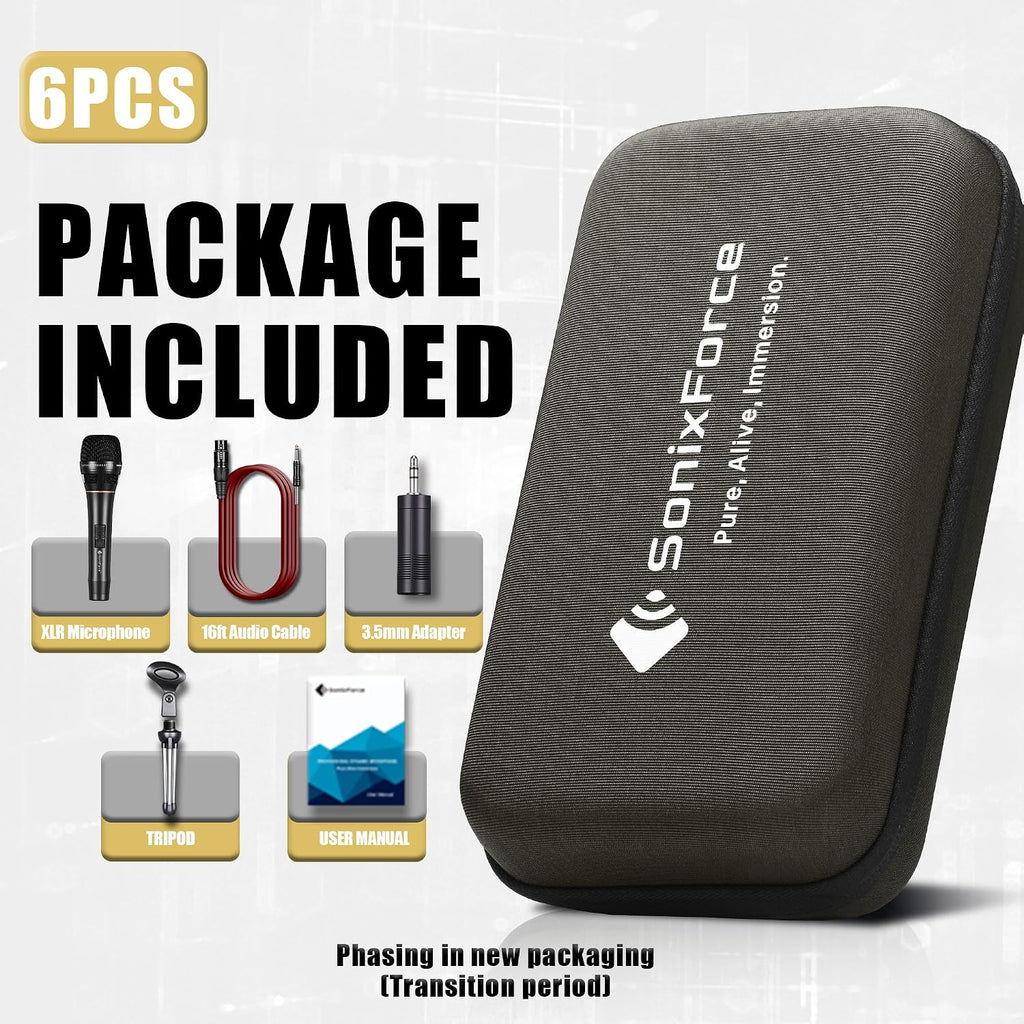 Dynamic Microphone - Professional Vocal Microphone for Singing - Handheld Wired Microphone with 16ft XLR to 1/4"