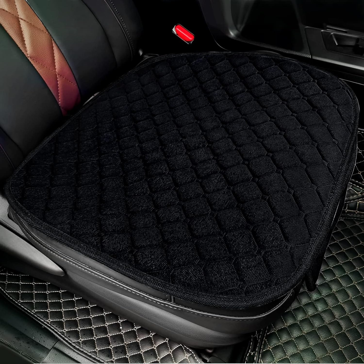 2 Comfortable Car Seat Covers Universal Front Seat Coves for Car Accessories with Storage Pockets, Padded Car