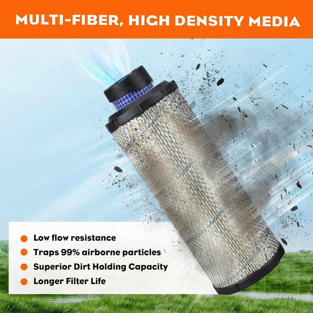 Hipa Inner Outer Air Filter for Kawasaki 11013-7044 FX850V FX730V FX801V