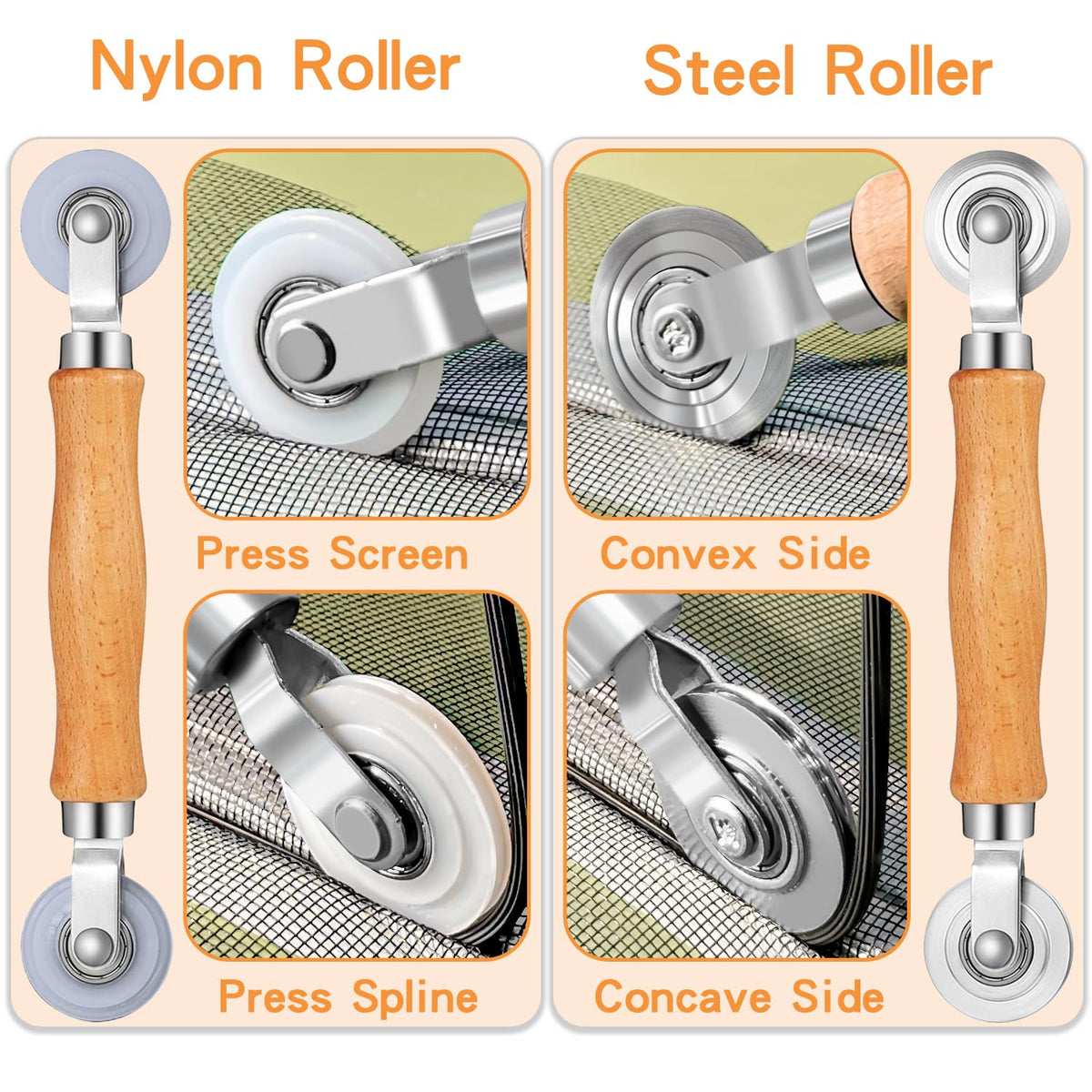 Window Screen Replacement, 6in1 Window Screen Door Repair Kit