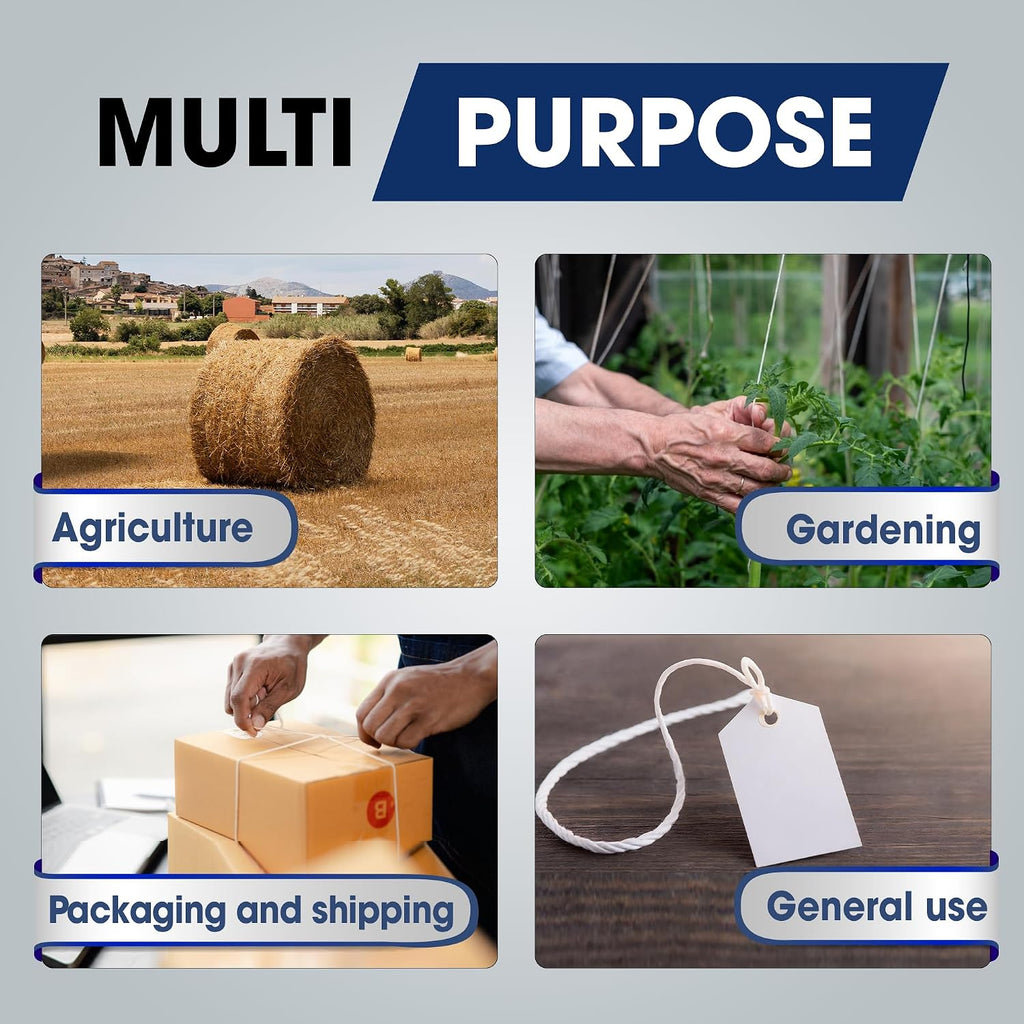 Heavy Duty 200 lbs Strong Polypropylene Tomato Twine, Garden Plant Tie String, Greenhouse Trellis Twine, Durable PP