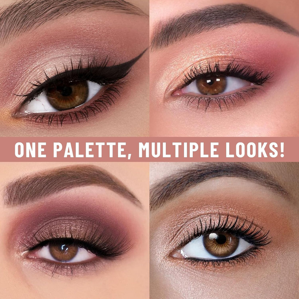 12 Color Eyeshadow Makeup Palette, Naked Nude Eye Shadow, Neutral Matte Shimmer Make Up Pallet with Double-ended