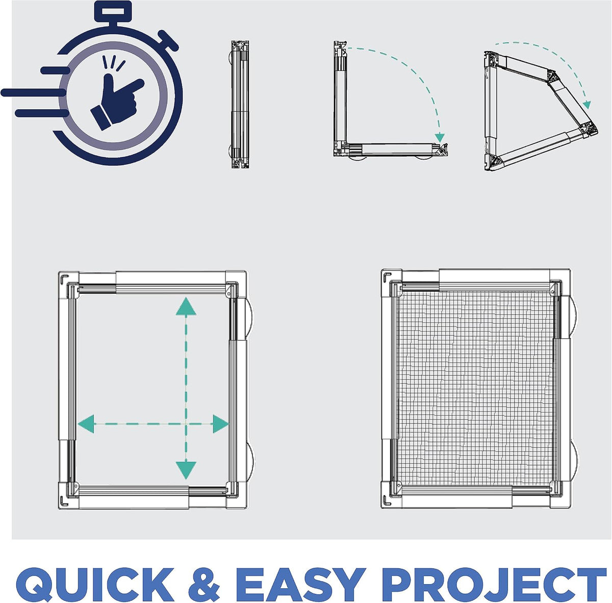 Custom Window Screen Replacement Kit, Adjustable Screen Frame, and Mesh