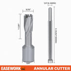 EASEWORK TOOL Carbide-Tipped Annular Cutter, 9/16" Diameter x 1-3/8" Depth