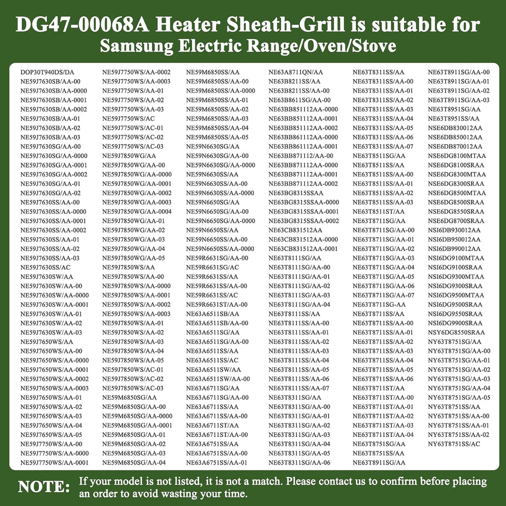 DG47-00068A Broil Element Compatible with samsung Electric Range