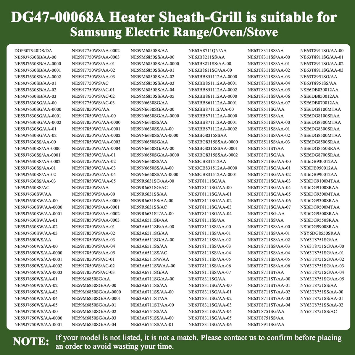 DG47-00068A Broil Element Compatible with samsung Electric Range