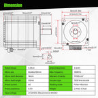 CNCTOPBAOS Integrated Nema34 Closed Loop Stepper Motor 4.5N.m 6A DC24V-60V
