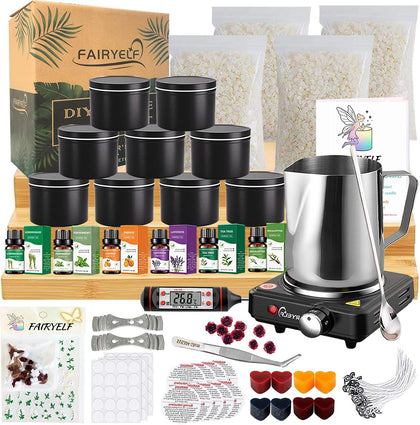 Candle Making Kit for Adults, Soy Wax & Wax Melter, DIY Candle Kit | Natural Scented Wax & Complete Supplies.