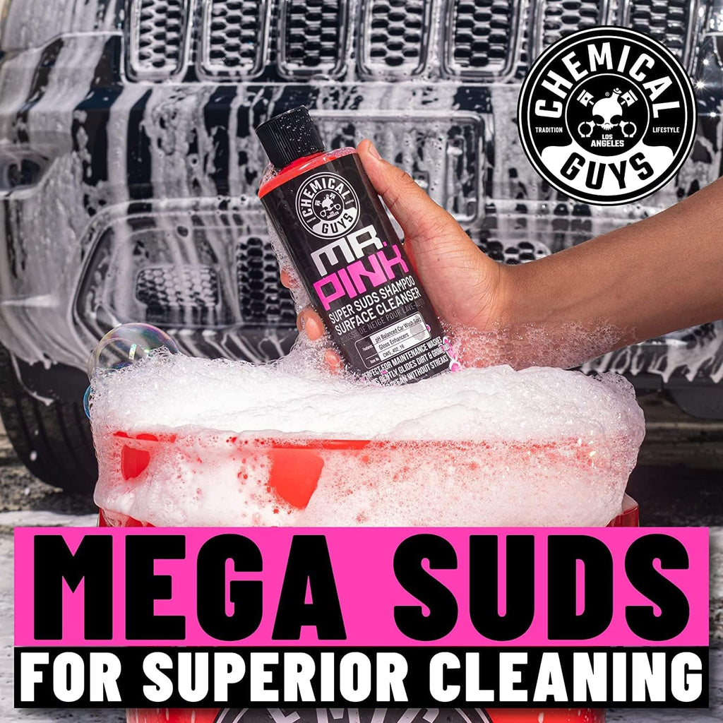 Mr. Pink Car Wash Soap - 16 oz Super Suds Foaming Car Wash Soap for Cannon, Blaster, or Bucket Washing - pH Balanced